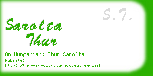 sarolta thur business card